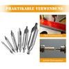 ExcInter 6Pcs HSS Center Drill Bits Set 1mm/1.5mm/2mm/2.5mm/3mm/5mm Countersink Kit