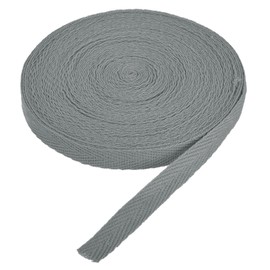 DMiotech 3/8"(1cm) 10 Yards Cotton Twill Tape Cotton Ribbons Bias Binding Tape Herringbone Tape Ribbons Lime Grey for DIY Crafts Making, Clothes, Knit