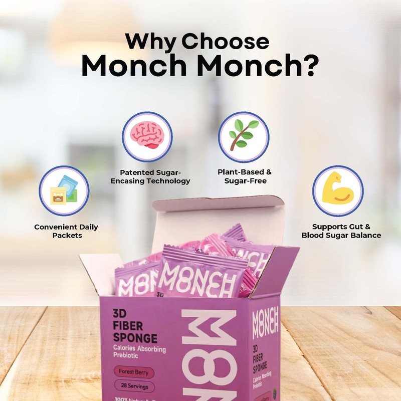 Monch Monch Calorie Absorbing Fiber Sponge – Forest Berry Flavor