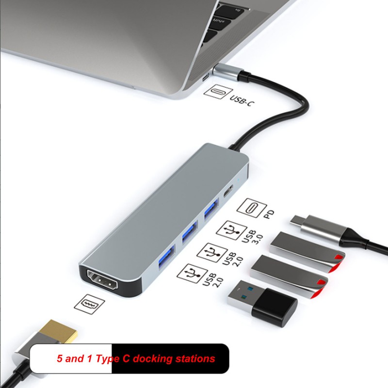 5 in 1 Type C Hub Type C to HD
