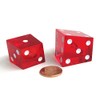 Set of 2 20-25mm D6 Transparent Red Specialty Crooked Dice