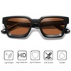 aisswzber plastic Square sunglasses for men and women 2613-Brown