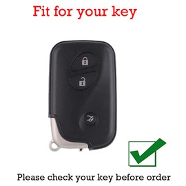 KUNIO TPU Car Key Fob Cover Case Fit for Lexus ES GS GX RX LS Series CT200H ES350 IS300 IS350 RX350 Keychain Key Fob Protector Accessories 3 Button A White