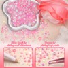 2 Boxes Pink White Flatback Pearls and Resin Rhinestones for