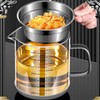 BinaryABC Yogurt Strainer,Nut Milk Strainer,Juice Food Strainer,Glass Teapot with Mesh