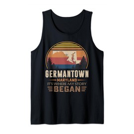 Vintage Germantown Maryland Hometown My Story Began Tank Top