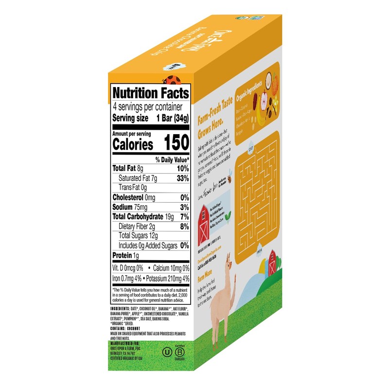 Once Upon a Farm Organic Soft Baked Kids' Bars, Banana