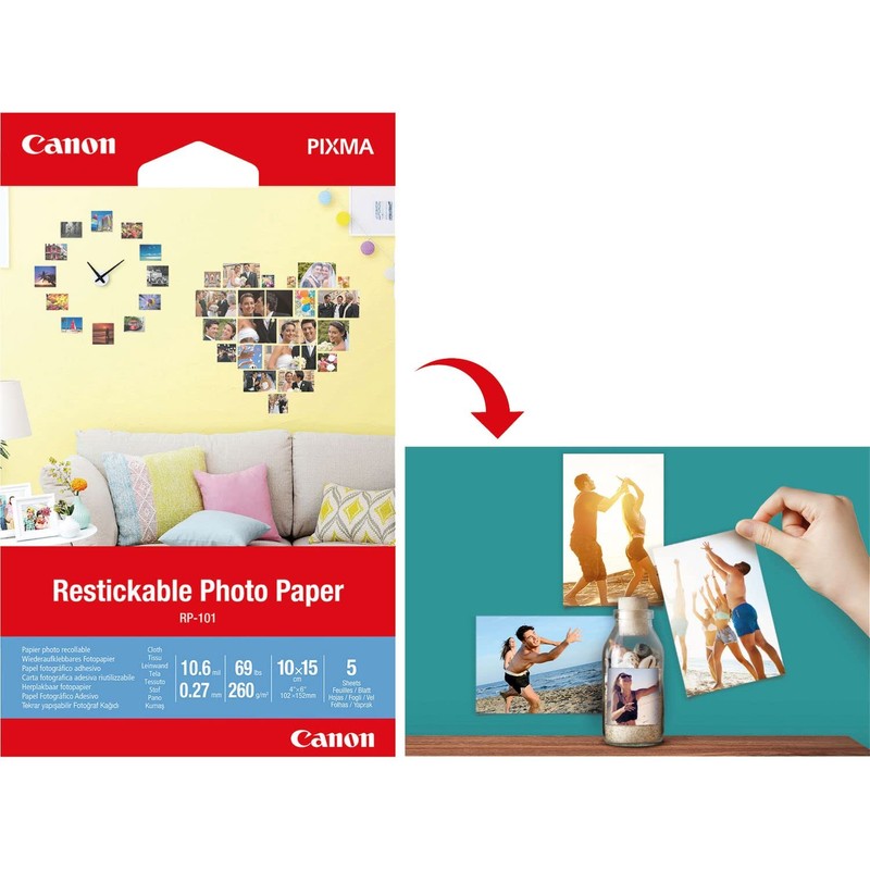 Canon Magnetic Photo Paper, Restickable Photo Paper, & Photo Paper