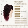 PEACOCO Ponytail Extension 16inch Long Synthetic Drawstring Ponytail Afro Curly