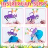 Easter Decorations for Home Happy Easter Banner Buuny Backdrop Chick