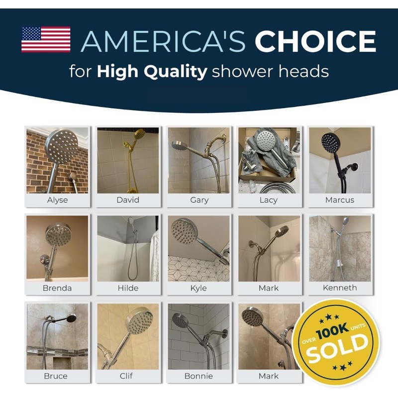 HammerHead Showers® ALL METAL 9 ft Shower Hose - CHROME