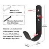 OTTFF 10 Pack Black Steel J Hook, 4-1/4" Wall Mount