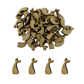 FashionJunkie4Life Wooden Mermaid Tail Confetti | 0.5” x 1” 100 Pieces for Table Scatter, Birthday Decorations, Wedding Decor, & Other Party Decorations