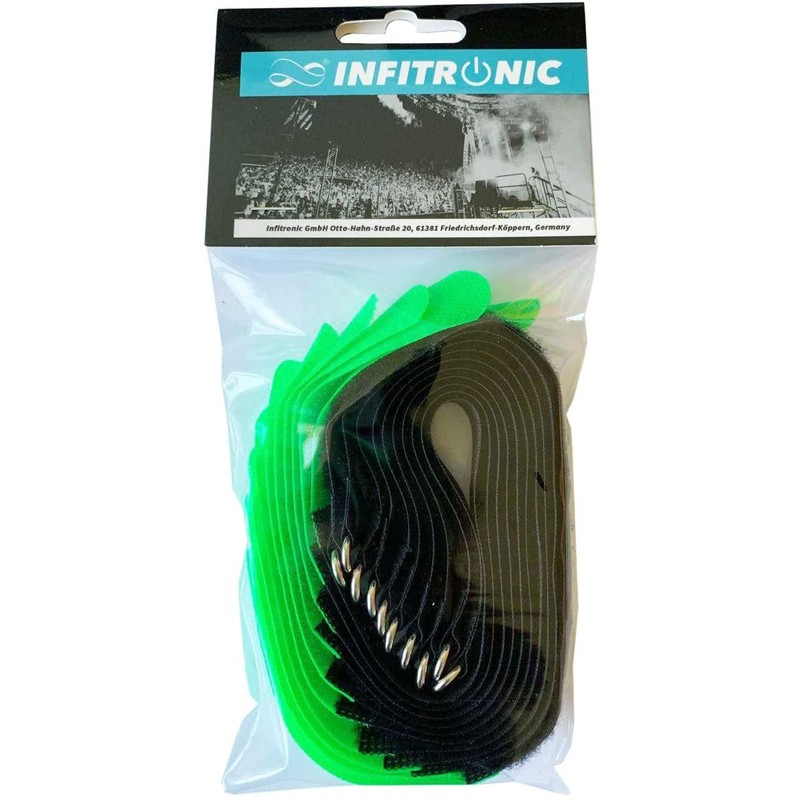 Infitronic Pro 10 x Writable Velcro Cable Ties with Metal
