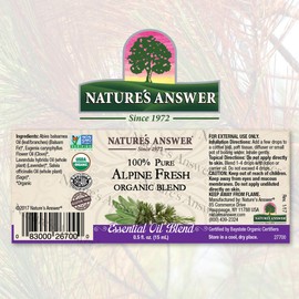 Nature's Answer 100% Pure Organic Essential Oil Blend, 0.5-Ounce, Alpine Fresh