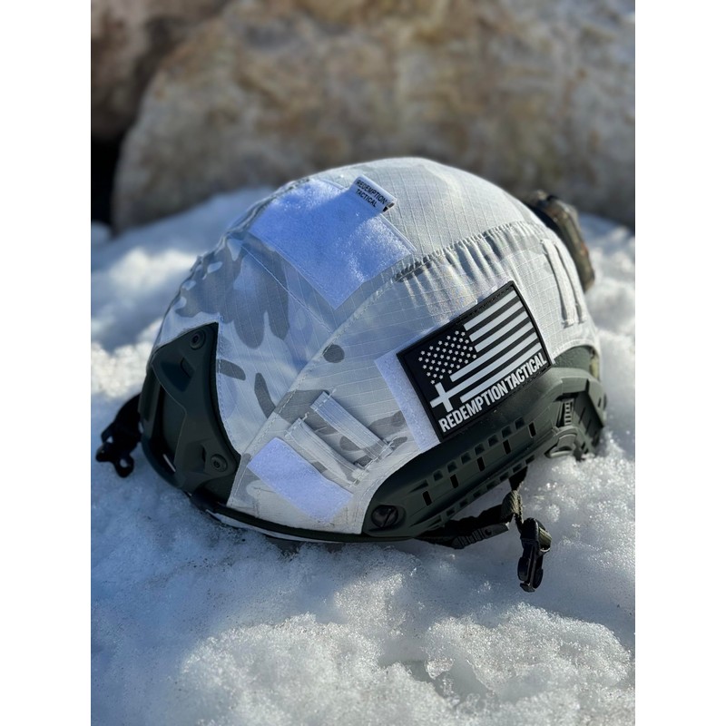 Redemption Tactical Fast PJ Helmet Cover (White Alpine OCP Camo,