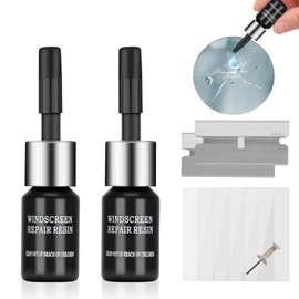 Kunsia Windshield Crack Repair Kit, Rock Chip Repair Kit Windshield Repair Kit for Chips and Cracks Glass Repair Liquid for Cracks Quick Fix for Bullseyes Half-Moon Cracks Star-Shaped Chips and Cracks