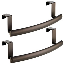 iDesign 10-inch Curved Over-the-Cabinet Towel Bar - Set of 2 - Bronze