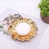 Soap Dish with Drain Ceramic Gold Lotus Leaf Soap Holder