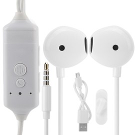 Portable Phone Call Recorder Recordable Earphone for IOS with Free APP Voice Recording3.5mm Plug WT‑102