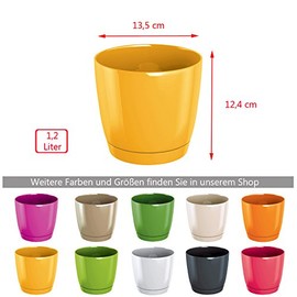 Prosper Plast DUOP135-S449 13.5 x 12.4 cm Coubi Flowerpot - White
