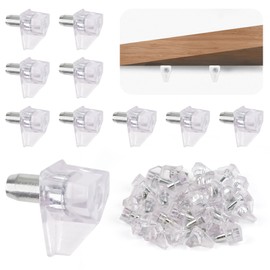 30Pcs Shelf Support Pegs, 5mm Shelf Brackets, Replacement Cupboard Shelf Pegs, Plastic Kitchen Shelf Pins for Bookshelves Furniture,Clear Shelf Brackets & Supports