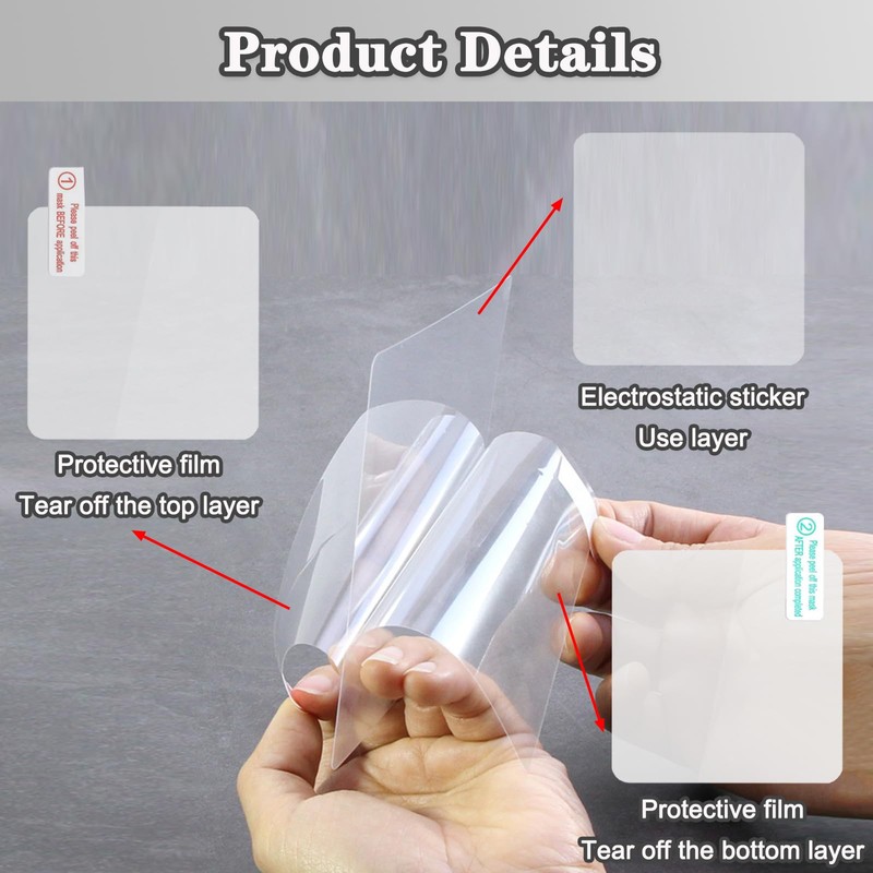 Electrostatic Film for Dash Cam, Sticker Shield for Windshields Double-Sided