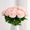 IUKnot Artificial Rose 10pcs Open Flower Bouquet Faux Rose Stems