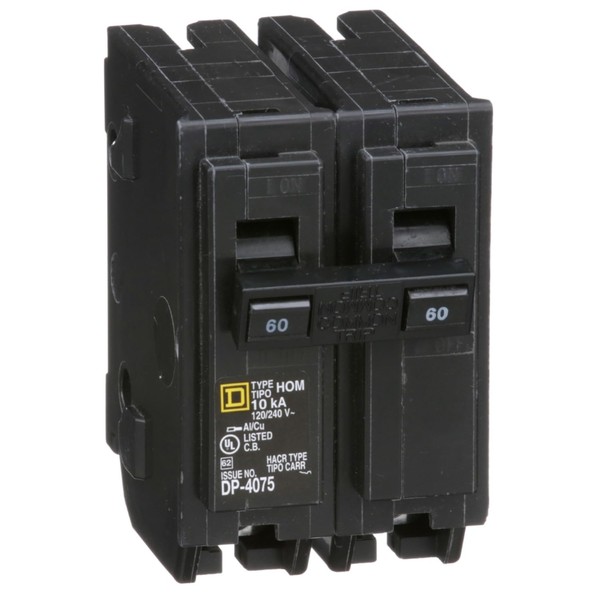 Square D Plug In Circuit Breaker, HOM, Number of Poles