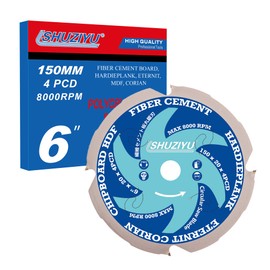 LSHUZIYU 150mm-4PCD, Centre hole 20mm, Polycrystalline Diamond Tipped 4 PCD, Hardie blade, Fiber Cement Board Circular Saw Blade