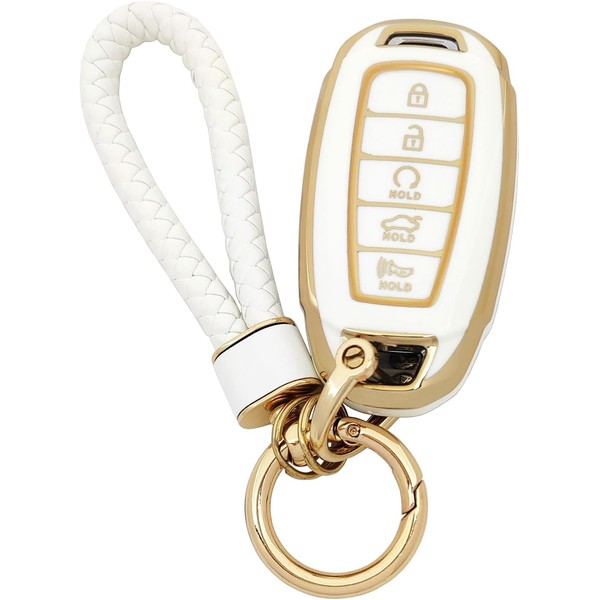 Arruweer Key Fob Cover for Hyundai Soft TPU Key Fob