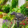 No Pooping Yard Sign Cast Iron Dog Poop Yard Sign