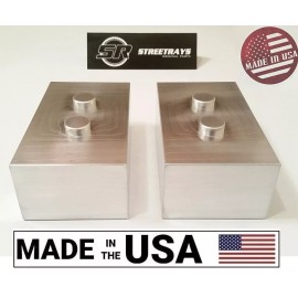 StreetRays [Originals] [SR] Ford F-150 04-24 Billet 2.0" Rear Lift Leveling Block Pair fits 2WD & 4WD