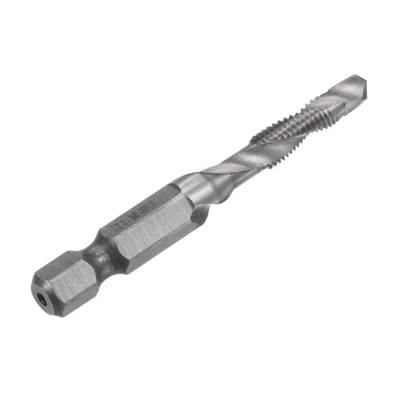 sourcing map 2 Pieces Combined Drill Tap TiAlN Coated Cobalt