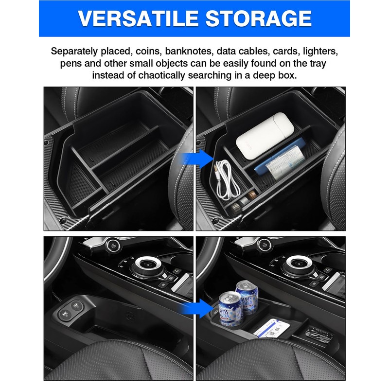 Autorder 2PCS Center Console Organizer for Kia EV6 2022 2023