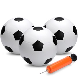 Dilabnba Mini Soccer Balls Toys for Kids, 6'' Indoor Safe Soft Replacement Rubber Football Soccer Balls for Indoor Play, 3PCS Sport Gift for Boys Girls, Indoor Outdoor Creative Toy for Toddler Baby