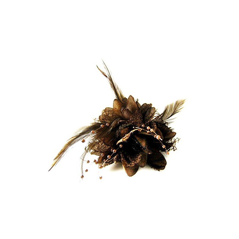 Flower Feather Bead Corsage Hair Clips Fascinator Hairband and Pin