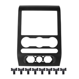 X AUTOHAUX Dash Radio Bezel Center Dashboard Trim Panel Cover for Ford F150 2004 2005 2006 2007 2008 4L3Z-1504302-AAA Dash Radio Climate Bezel Center Trim Panel