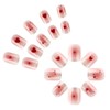 Short Press on Nails Short Square Fake Nails with Red
