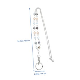 Operitacx Pcs Modern Badge Holder Necklace Stainless Steel Chain Lanyard for Id Cards Cruise Cards Access