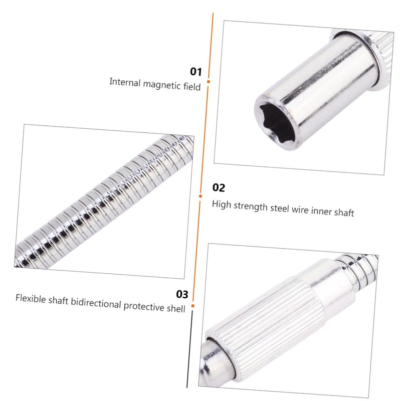 Operitacx Screwdriver Soft Shaft Rod Power Tool Accessories Extension Flexible