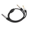 6.35mm Splitter Y Cable Mono Female to Dual Male 1/4