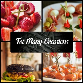 BambooMN Brand - 3.14 Decorative Bamboo Picks with Knotted Ends, Natural Green Colored (1,000 Pieces) by BambooMN