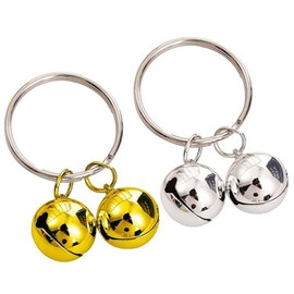 FEZTGVOFA 2 Pcs Cats Dog Collar Bells, Extra Loud Cat Dog Bells, Pet Tracker, With Loud Crisp Sound, for Dogs Cat Collar Decoration and Training, Save Birds and Wildlife(Gold, Silver)