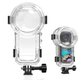 KETOPKIN Invisible Dive Case for Insta360 X5,60M/196FT Underwater Waterproof Diving Housing Cover Protective Shell for Insta 360 X5 Housings with Adapter Bracket Camera Accessories
