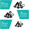128 Pcs Flat Hex Bolts and Hex Nuts and Washers