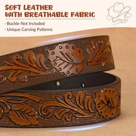 BELTROAD Western Belt Strap for Kids Boys Girls Toddler Genuine Brown Leather Belt Cowgirl Cowboy Kids Western Belts for Jeans Gift