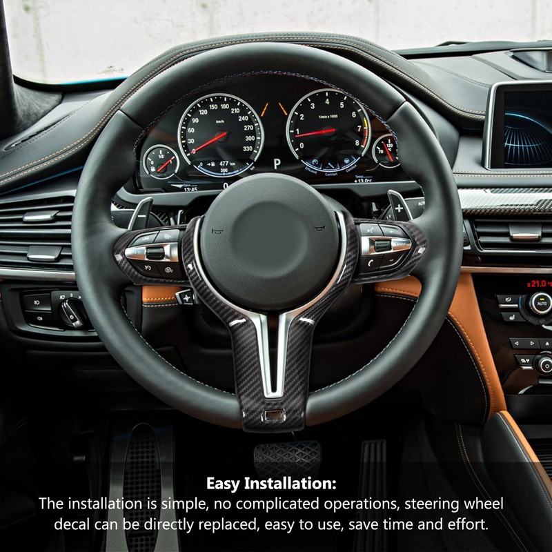 Steering Wheel Trim Carbon Fiber Color ABS Replacement for M2
