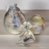 Compass Home Set of 2 Porcelain Pear Shaped Jars/Canisters Small