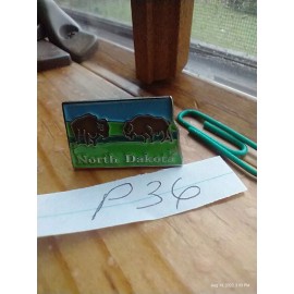 State pins North Dakota Metal Hat tac push on Pin pins